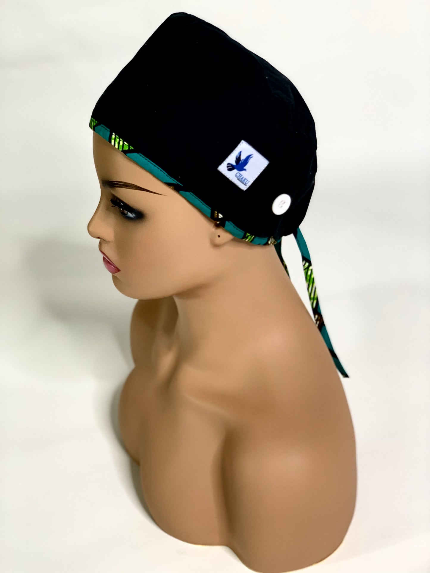 “Ear Relief Blue Kente Print" Hat Collection
