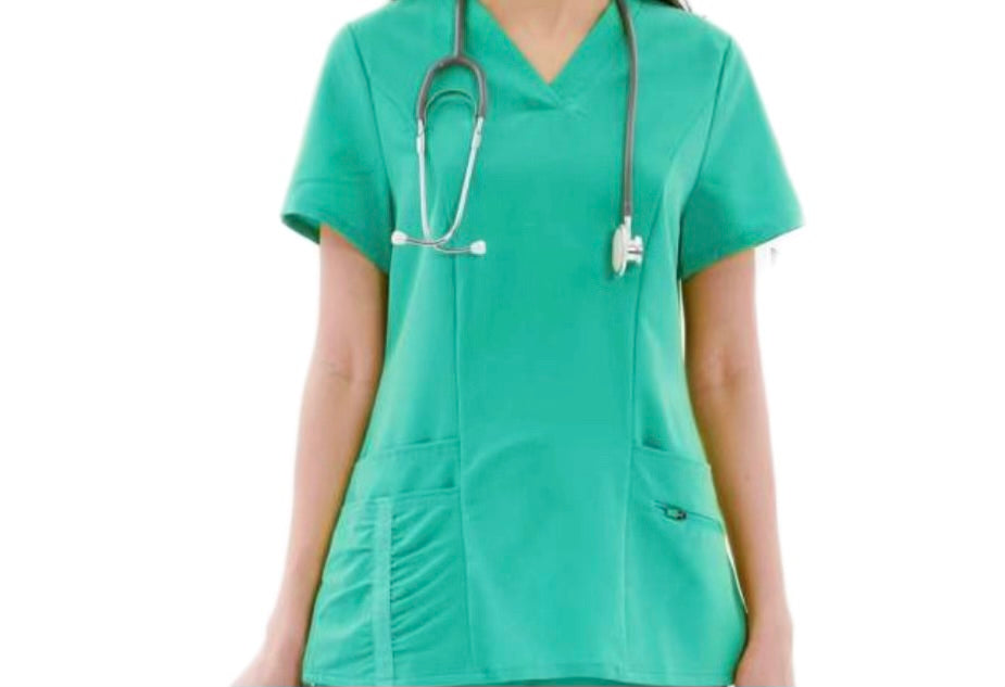 The Chaku Company Teal Jogger Scrub Set