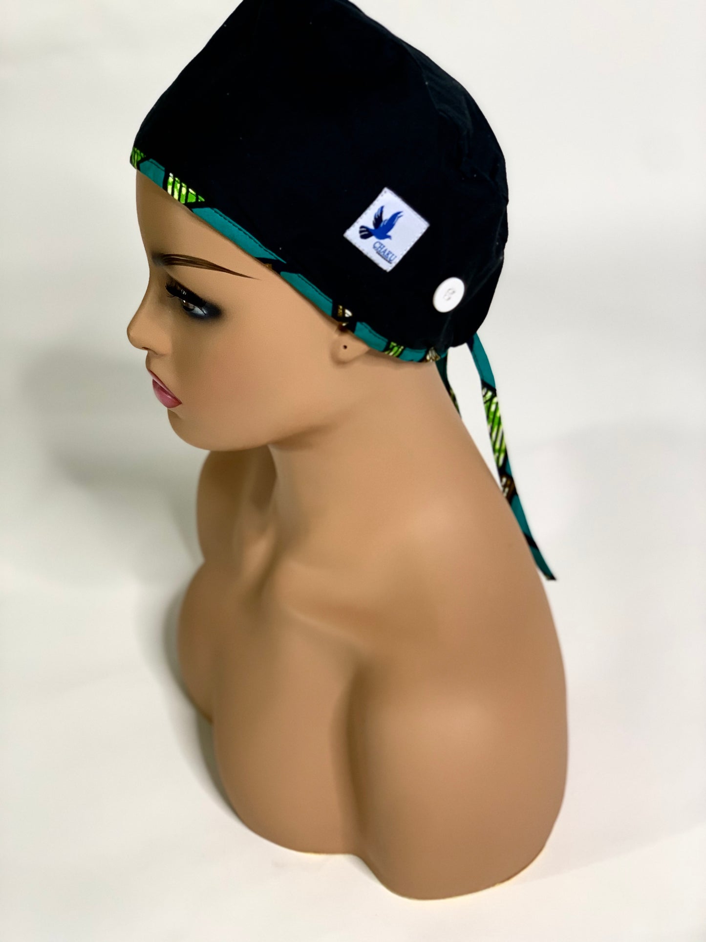 “Ear Relief Blue Kente Print" Hat Collection