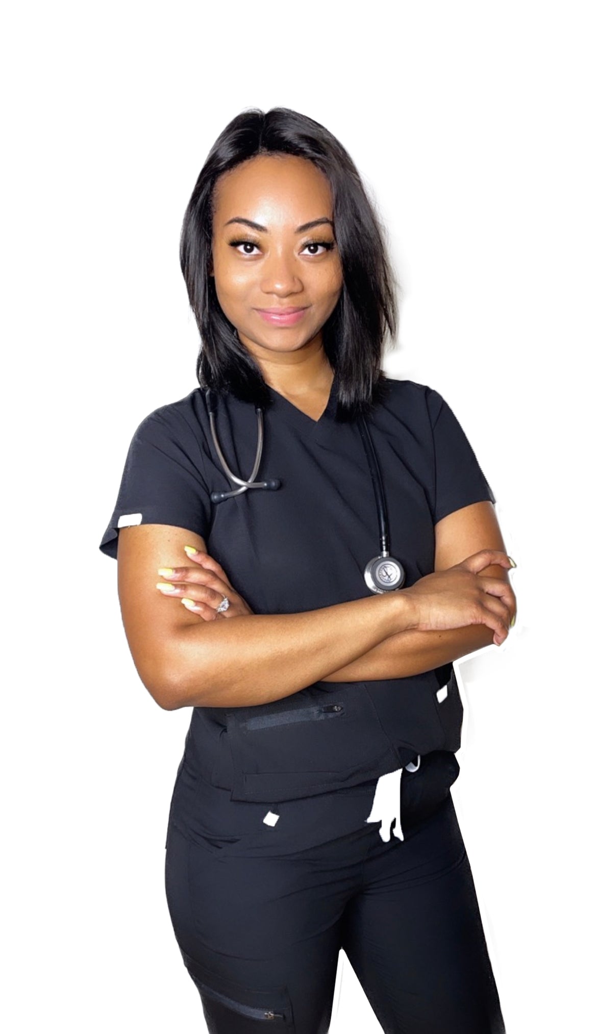 The Chaku Company Royal Black Jogger Scrub Set