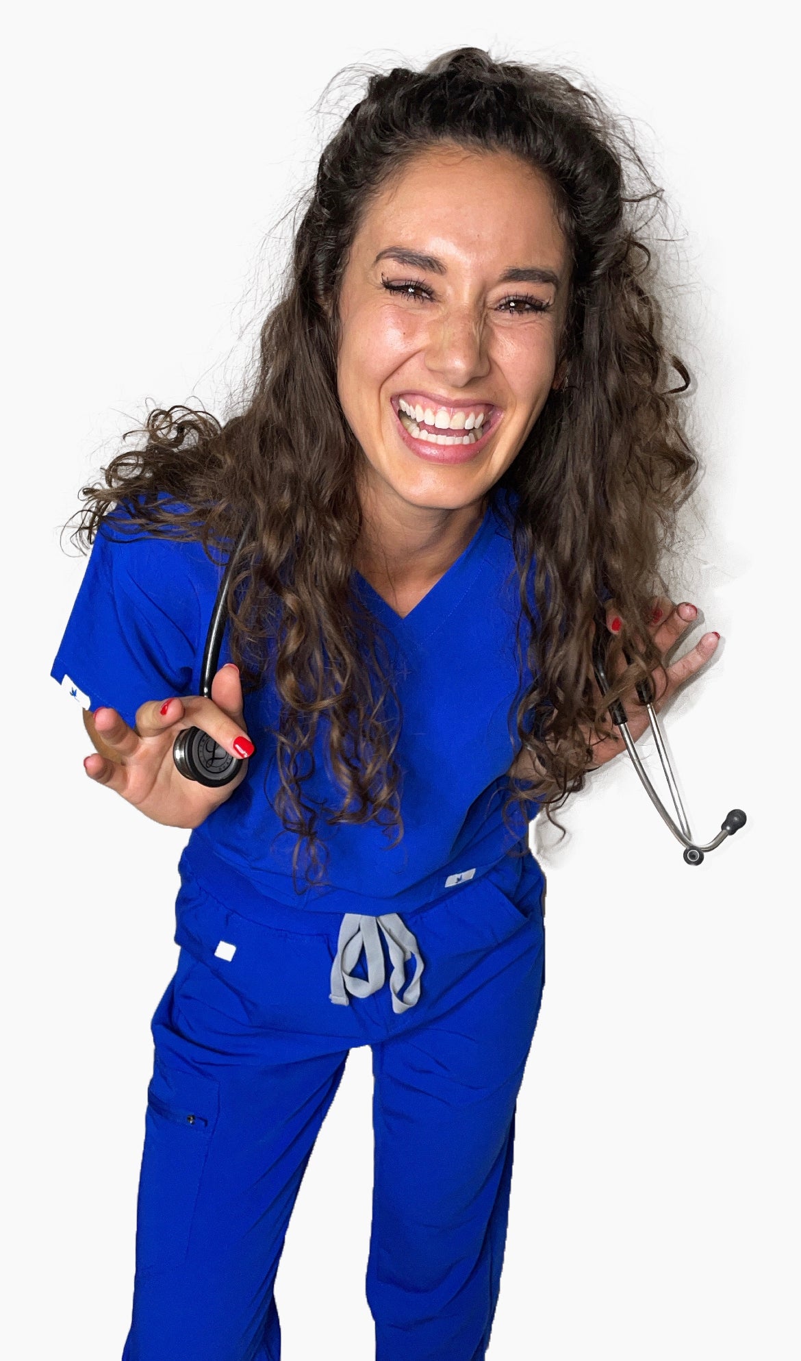 The Chaku Company Royal Blue Jogger Scrub Set