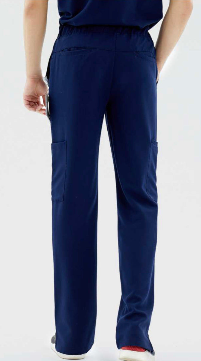 The Chaku Company Navy Blue Straight Cut Scrub Set