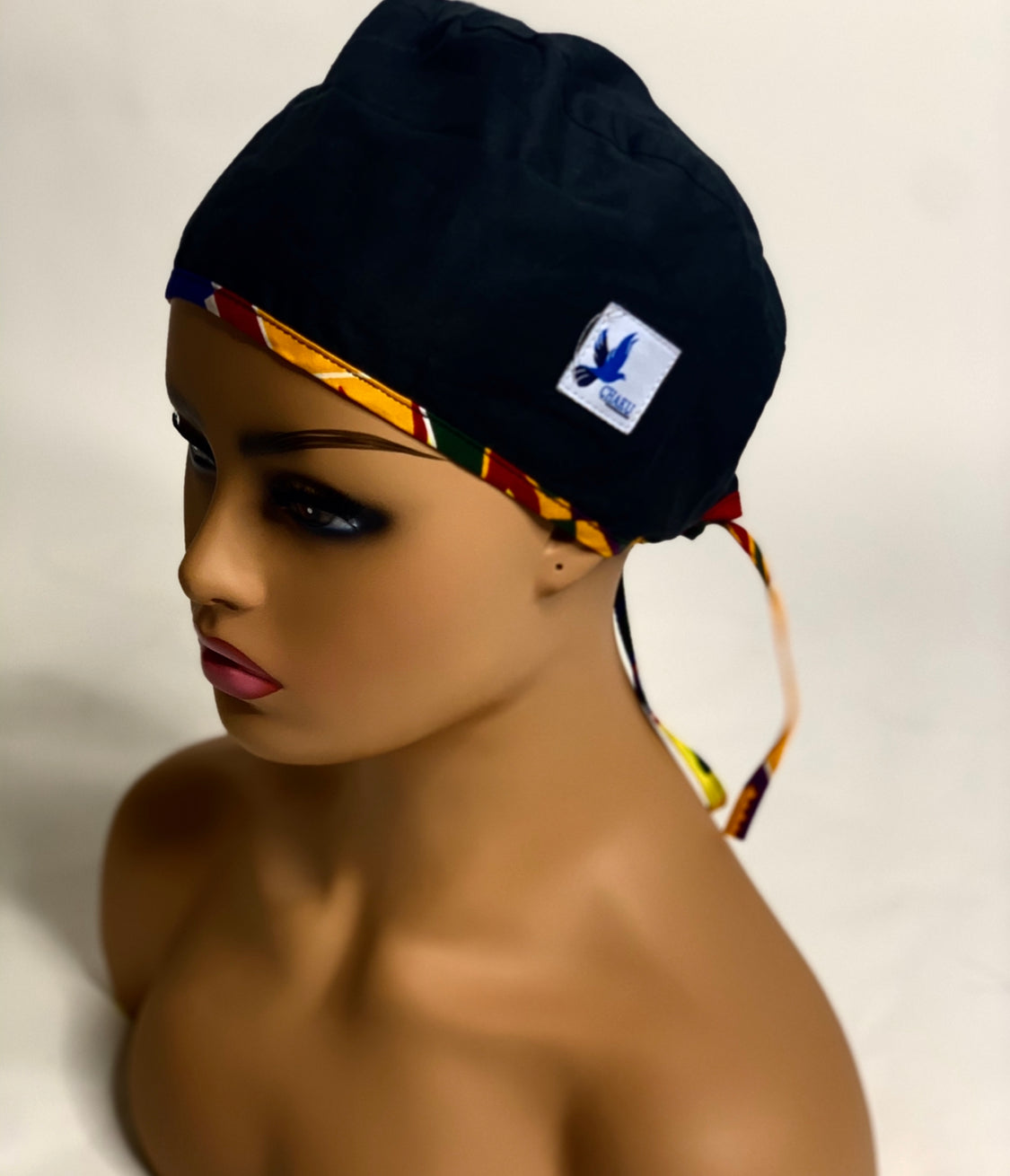 “Red Ear relief Multi Color Kente Print" Hat Collection