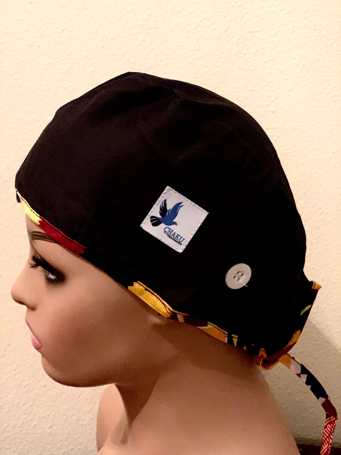 “Red Ear relief Multi Color Kente Print" Hat Collection