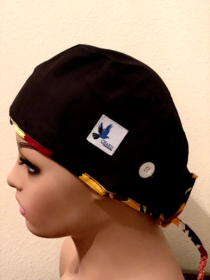 “Red Ear relief Multi Color Kente Print" Hat Collection