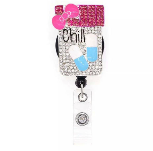 “Chill Pill” Retractable badge reel